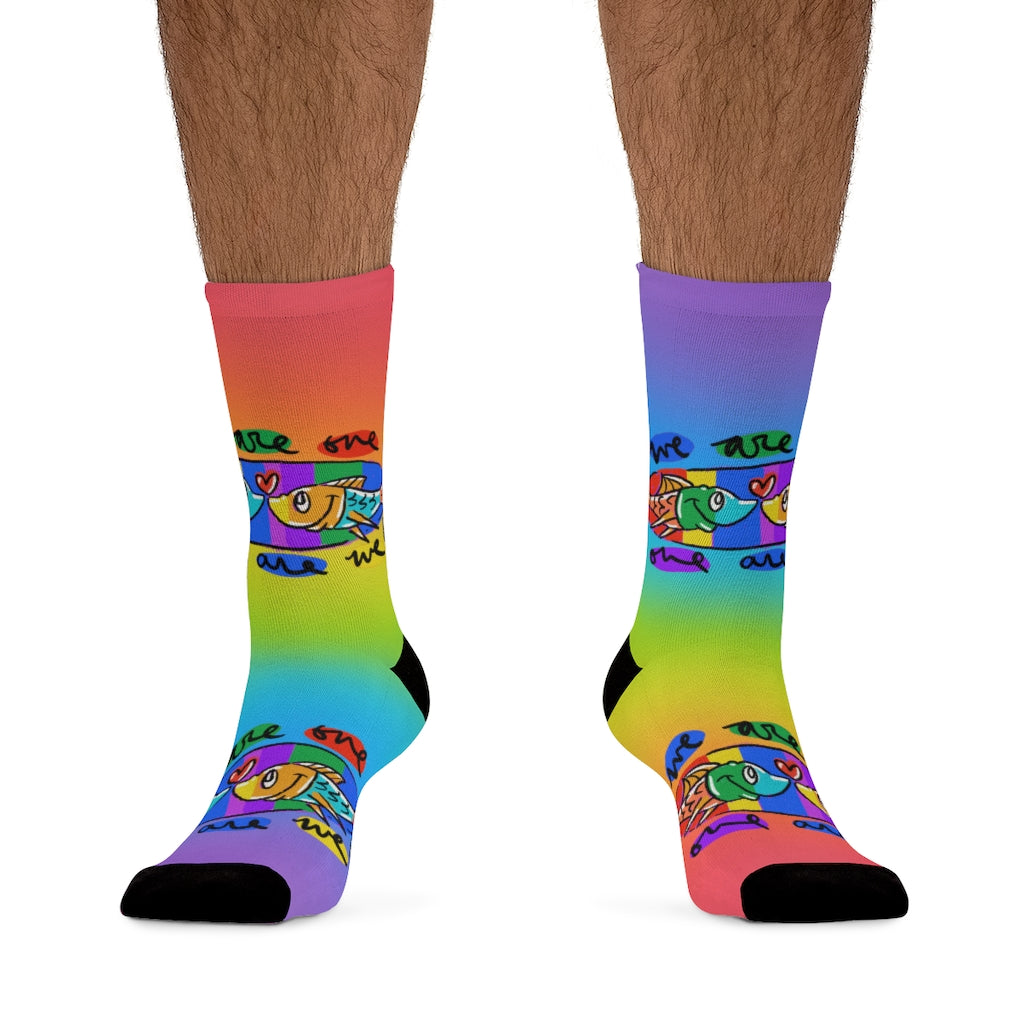 We are One, One are We - Rainbow Collection - Lebo Tribe Socks